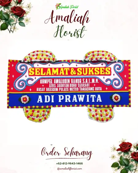 Papan Bunga Ucapan Selamat Leteh